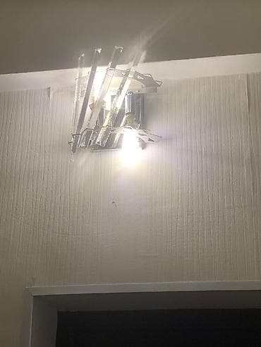 Bra, divar lampaları: Müasir divar bra işıqlandırma qurğusu - Dizayn: Xrom rəngli metal — 1