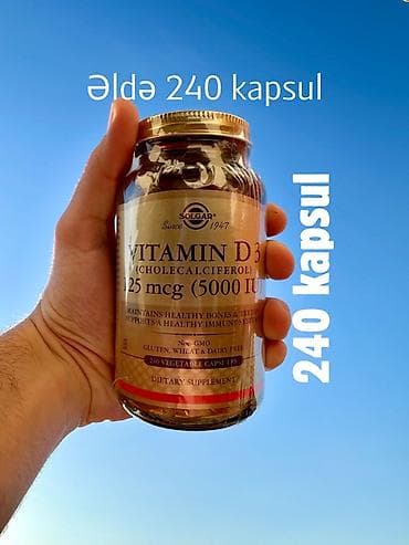 desol d3 istifade qaydasi: Solgar Vitamin D3 (Cholecalciferol) – 125 mcg (5000 IU) - qida əlavəsi — 1