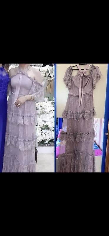 Zərif və romantik üslubda uzun ziyafət/nişan paltarı. - Rəng: toz lalafo.az -da Zərif və romantik üslubda uzun ziyafət/nişan paltarı. - Rəng: toz