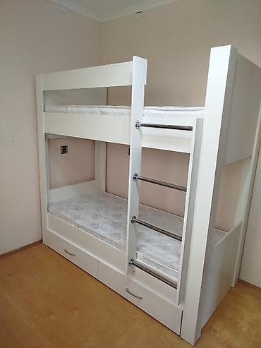 qapi ustu: Mebel dəsti – ağ rəngli şkaflar və ikimərtəbəli çarpayılar - Üst — 7