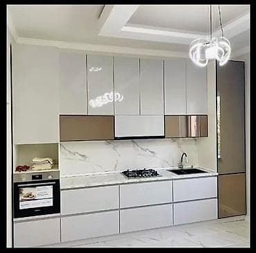 кухна мебель: Кухонный гарнитур на заказ, Самозакрывающие петли, Ламинат блестящий, Нет кредита — 4