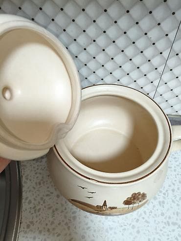 keramika qablar: Sup qabları, 1 əd, rəng - Bej, Keramika — 2