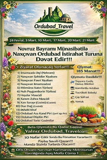 Sizləri Naxçıvan Ordubad Turuna Dəvət Edirik lalafo.az -da Sizləri Naxçıvan Ordubad Turuna Dəvət Edirik