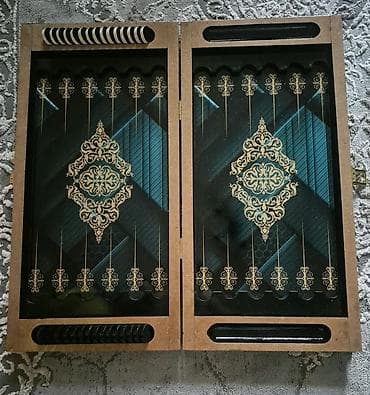 Velosiped ehtiyyat hissələri: Taxta nərd dəsti - Material: MDF/taxta əsaslı korpus, ön qapaqda oyma — 2