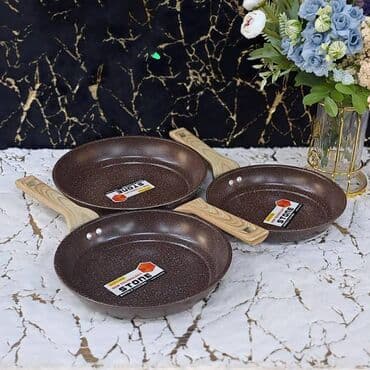 Tava Qranit 3-lü Dəst Ölçü: 20/22/24 sm bomo az, bomo market, dekor