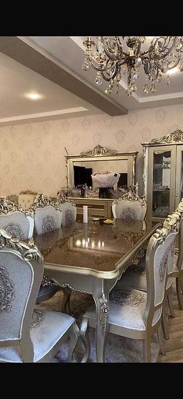 makeup masası: Klassik üslubda dəst – qonaq otağı/dining dəsti Tərkibi: - 12 — 3
