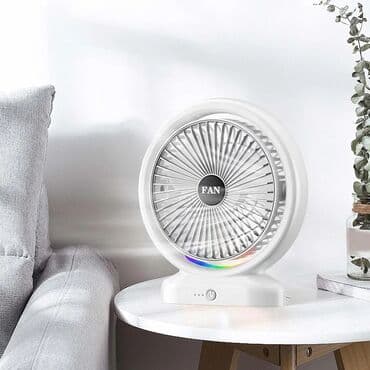 əl ventilyatoru: Ventilyator Sərinkeş İşiqli 3 surət rejimi var USB və batareya ilə — 1
