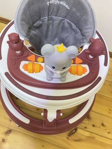 çəlik qiymətləri: Uşaq gəzdirəni (baby walker) - Rənglər: tünd qırmızı/şabalıdı və ağ — 9