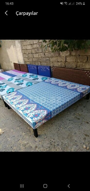 Çarpayılar Təzə hazırları var Çatdırılma var 1 nəfərlik 60 manat 2