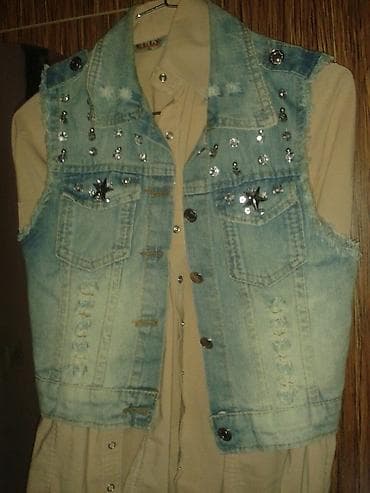 Sviterlər: Jeans qaşli jiletka çox gözel görünüşü var bir iki defe geyilib — 1