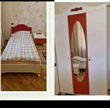 kubik gəncə: Oğlan və qız üçün, İşlənmiş, Təknəfərlik çarpayı, Dolab — 1