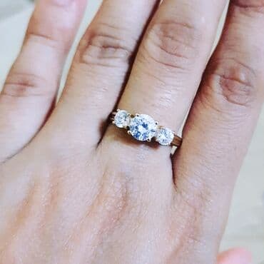 qaş sabitləyici: Nişan, Üzük, Sarı qızıl, 585 Əyar — 3