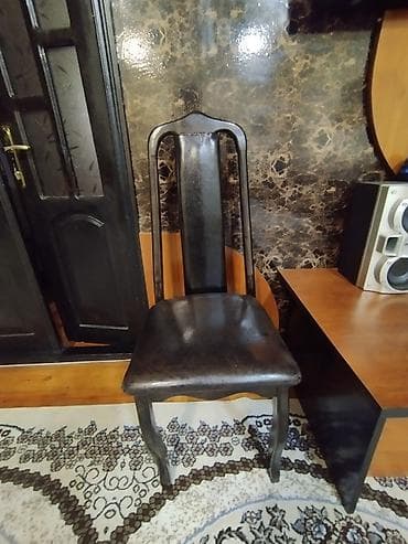 Qonaq otağı üçün, İşlənmiş, Qatlanmayan, rəng - Qara Stul