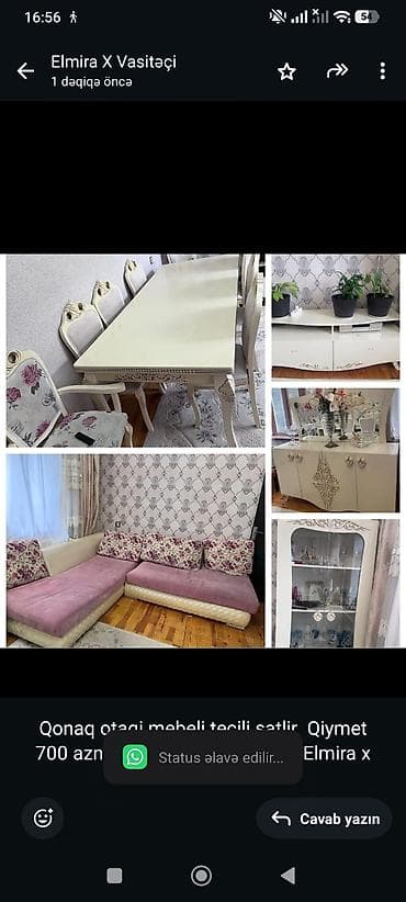 Qonaq otagi mebeli tecili satlir Qiymet 700 azn.Ünvan Xırdalan (6085)