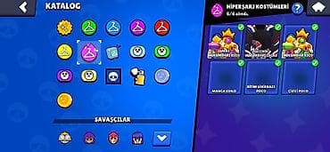 qızıl eşyaları: Brawl Stars hesabı – yüksək səviyyəli profil - Kupa yolu: 37.484 - — 9
