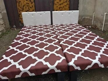 Təzə çarpayılar. 1 nəfərlik çarpayılar 60manat. 2 nəfərlik taxt — 4