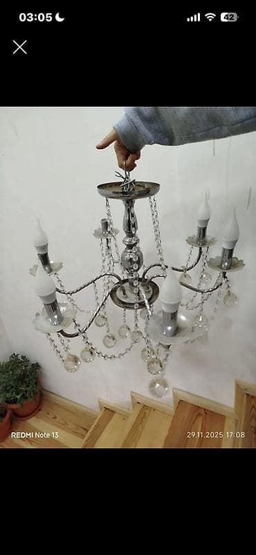 Çılçıraq, 5 lampa, Metal