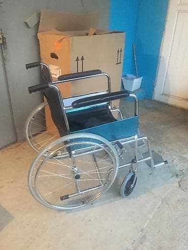 4 ayaqli celik: Manual əl arabası (təkərli oturacaq) - Güclü xromlanmış metal karkas — 2