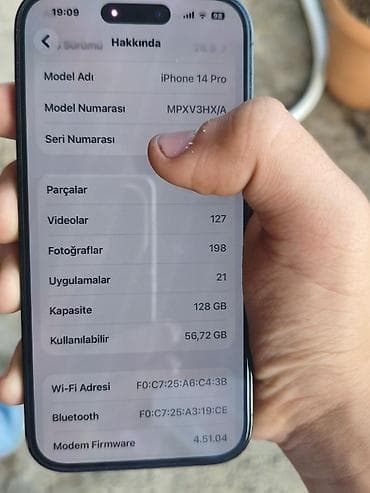 ipad 4 pro: IPhone 14 Pro, 128 GB, Qara, Simsiz şarj — 9
