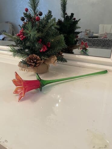 nişan dekoru qiymətləri: 100 azn bogema Lale gulu xrustal — 1