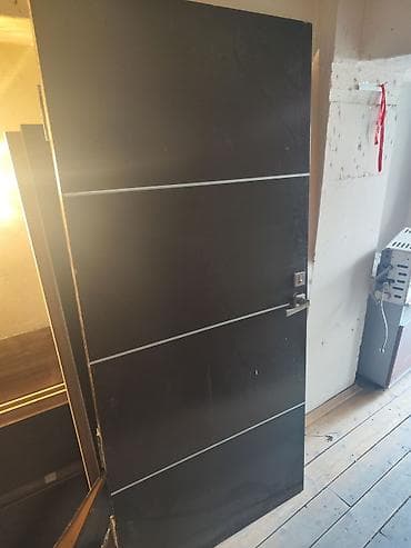 sade mebeller: Ofis mebel dəsti - Ofis masası: L‑şəkilli iş masası, tünd qəhvəyi — 3