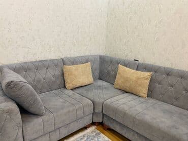 Ev üçün mebel: Künc divan, İşlənmiş, Açılan, Bazalı, Parça, Çatdırılma yoxdur — 3