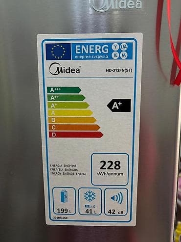 Техника и электроника: Новый 2 двери Midea Холодильник Продажа, цвет - Серебристый — 4
