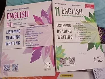 Məktəb dərslikləri: 2 si birlikdə 14AZN İngilis dili buraxılışa hazırlaşan abituriyentlər — 1