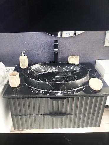 mini tablolar: Hamam ve Metbex üçün moyka. - Material: mərmər naxışlı daş-kompozit — 7