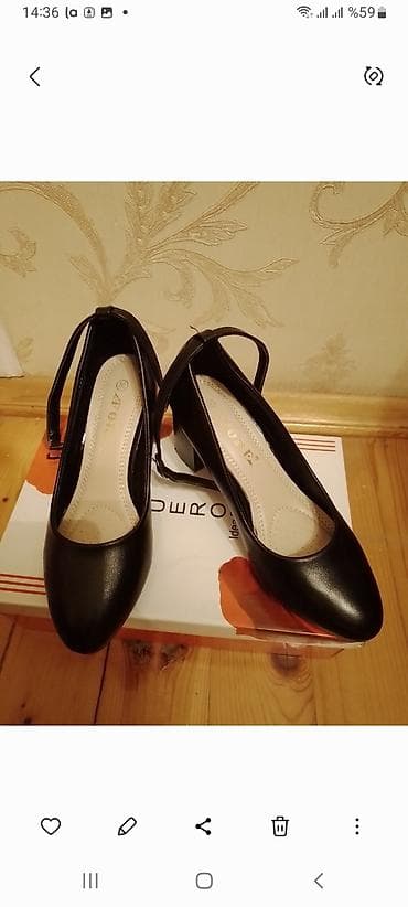 Ölçü: 36, rəng - Qara, İşlənmiş