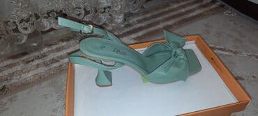 Basanoşka və səndəllər: Ölçü: 38, rəng - Yaşıl, Yeni — 4