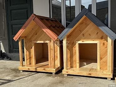 Taxta it evi - Material: keyfiyyətli təbii ağac (taxta panellər)