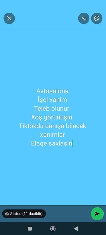 Satış məsləhətçisi tələb olunur, 18-29 yaş, Təcrübəsiz, Ayda 2 dəfə ödəniş