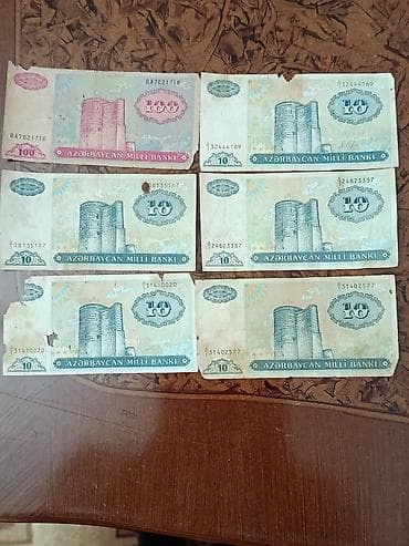 Əskinaslar: Satışda müxtəlif dövrlərə aid köhnə pullar var: ​Müstəqilliyin ilk — 3