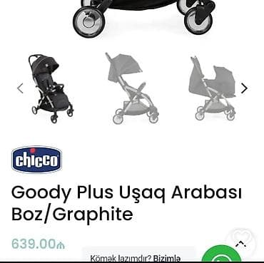 Gəzinti arabaları: Chicco Goody/Goody Plus uşaq arabası – qrafit/boz tonlarda kompakt — 3