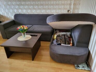 купить диван бу недорого: Угловой диван, Б/у, Раскладной, С подъемным механизмом, Ткань, Нет доставки — 3