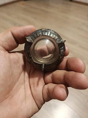 dağ balı: Bürüncdən dekorativ stend – şüşə linzalı duz qabi - Material: tökmə — 3