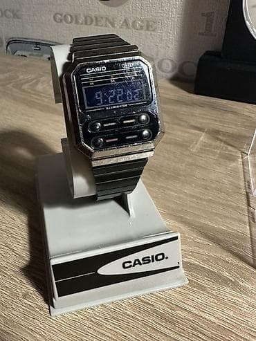 retro flip saat: Qol saatı, Casio, rəng - Gümüşü — 2