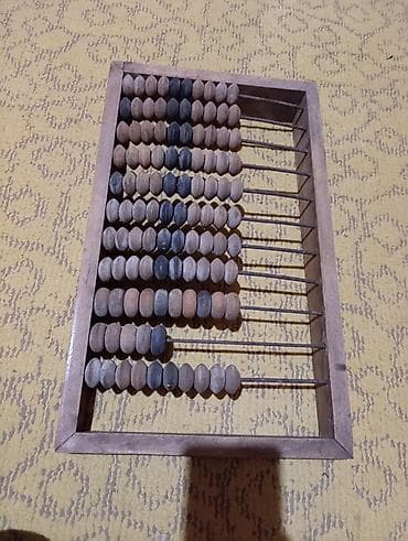 Taxta abakas (sayğac) - Material: möhkəm taxta çərçivə, metal oxlar — 2