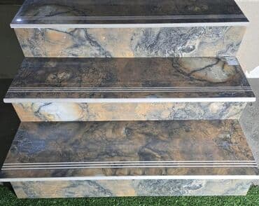 Kafel və metlax: Təbii daş görünüşlü pilləkən örtükləri - Material: mərmərə bənzər — 1