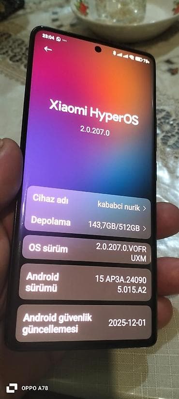 resmi note 12: Redmi 512 GB, rəng - Qara, Barmaq izi — 3