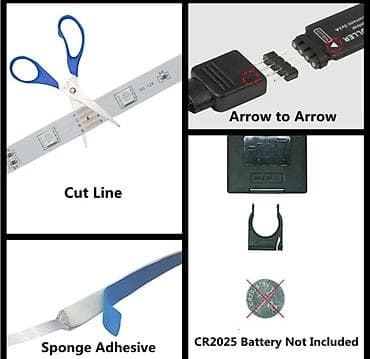 dibçək güllərinin satışı: Çoxrəngli led lent dəsti 5 metr lent adapter və pult -12 manat 5 — 3