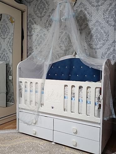 Oğlan və qız üçün, İşlənmiş, Dördbucaq, Beşik, Matras ilə, Yellənmə mexanizm ilə — 3