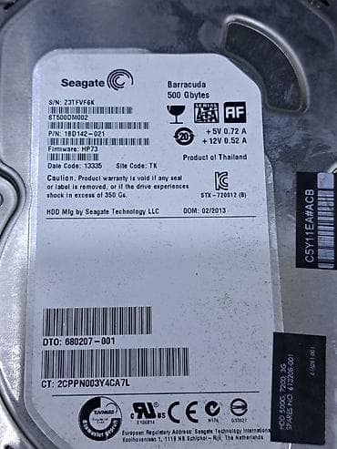 Daxili Sərt disk (HDD) Seagate, 512 GB, 7200 RPM, 3.5", İşlənmiş