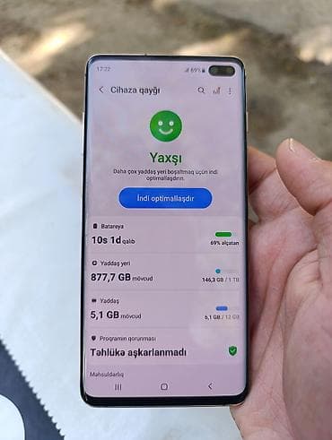 Samsung Galaxy S10 Plus, 1 TB, rəng - Ağ, Simsiz şarj