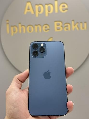 IPhone 12 Pro Max, 256 GB, Pacific Blue, Sənədlərlə, Zəmanət, Face ID