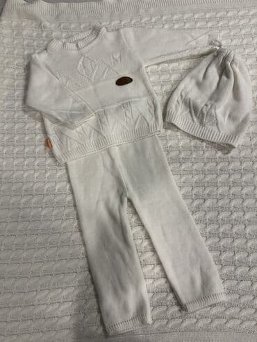 детские вязаные кофты: Комплект, Унисекс, 3 - 6 мес. — 1