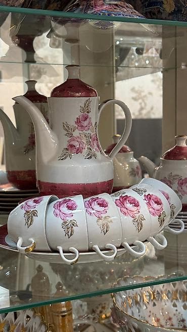 tibet cay: Qəhvə dəsti, rəng - Ağ, Farfor, 6 nəfərlik, Almaniya — 2