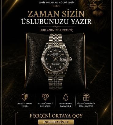 Yeni, Qol saatı, Rolex, rəng - Qara