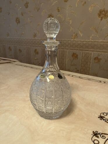 yuxuda qab qaşıq yumaq: Kristal süfrə dəsti - Zərif naxışlı, kəsim ornamentli iri kristal — 4